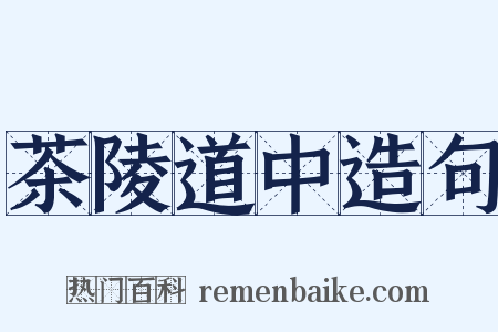 茶陵道中造句是什么意思的图片